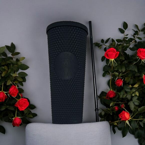 Starbucks New Venti Matte Black Soft Touch Studded Tumbler 24 oz - Picture 12 of 12